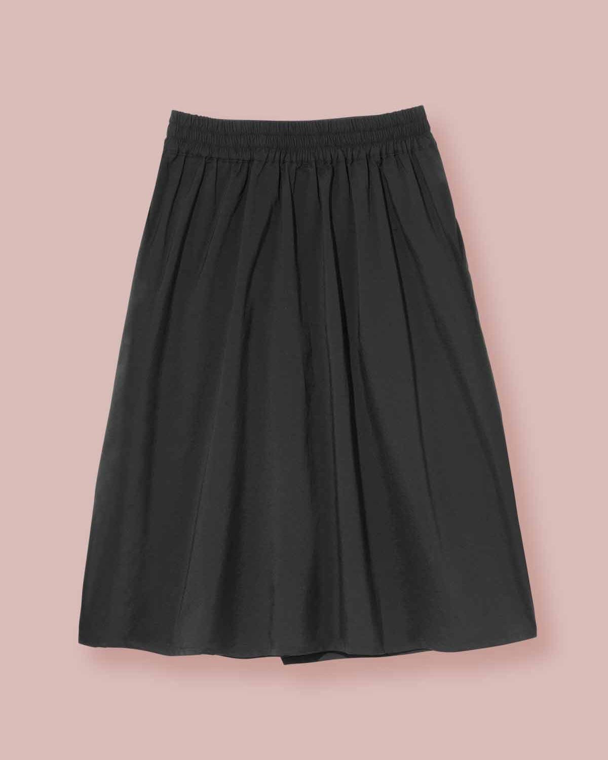Flat lay image of the back of the Evie Wrap Skirt