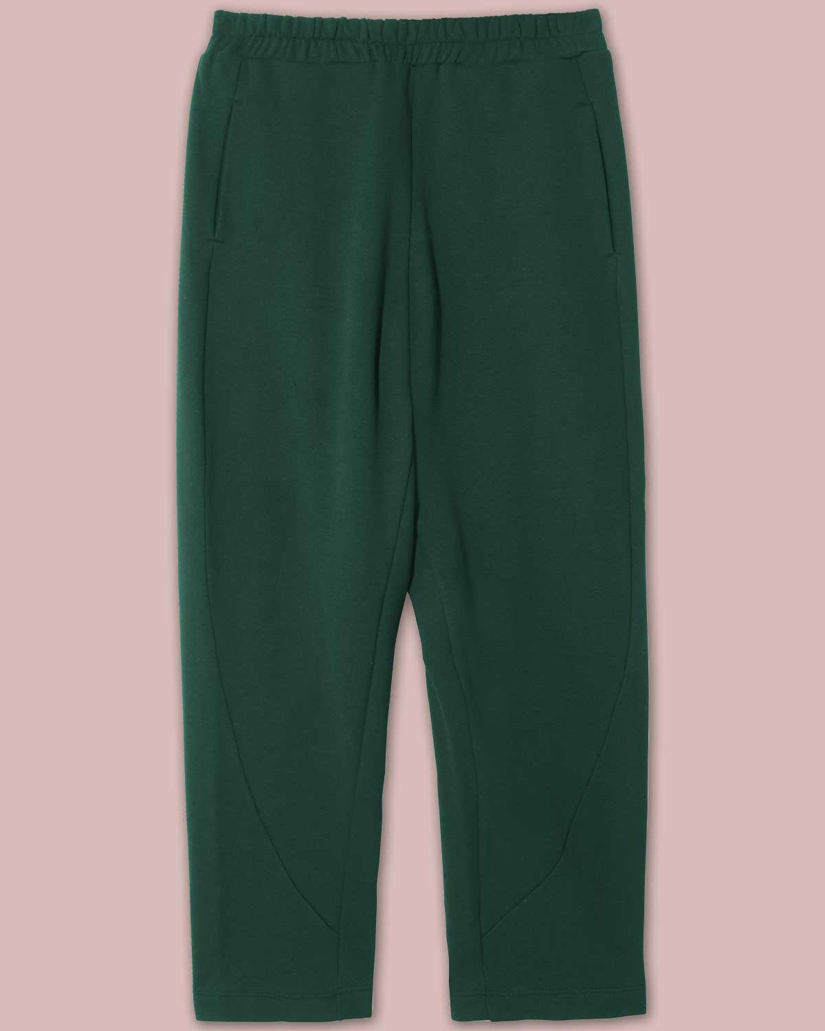 2.	Flat front view of the Curve Joggers in Trekking Gree